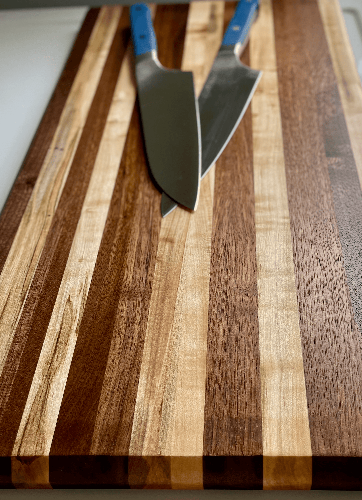 Cutting Board - Walnut, Cherry, and Maple Hardwood - 13" x 20" - Salam Wood Works, LLC