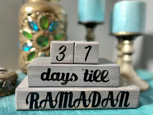 Ramadan Wooden Block Calendar